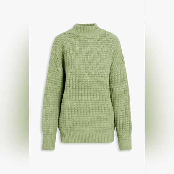 RETROFETE DORINDA Wool Blend Round Neck Sweater In Sage Size S - Picture 3 of 14